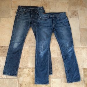 Two Pair-J Brand Kane Slim Straight Jeans-Size 31